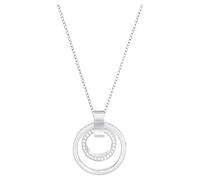 Swarovski Hollow Anhänger, Rund, Mittel, Weiss, Rhodiniert