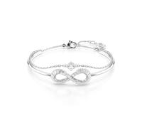 Swarovski Armreif Hyperbola Infinity, rhodiniert, Unendlichkeitssymbol, Swarovski-Kristalle, OS
