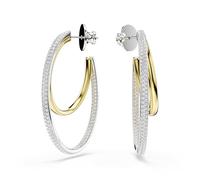 Hyperbola Kreolen, Rundschliff, Mittel, Weiß, Metallmix