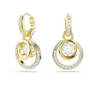 Swarovski Ohrhänger Hyperbola Drop – Rundschliff, Weiß, Goldlegierungsschicht