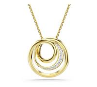 Swarovski Halskette Hyperbola, Rundschliff, weiß, Goldlegierungsschicht OS