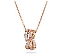 Kette mit Anhänger SWAROVSKI "Twist, 5620549" Halsketten Gr. Metall, Länge: 43 cm, rosegold (roségoldfarben, kristallweiß, kristallweiß) Damen Ketten mit Anhänger Swarovski Kristall (82159524-0)