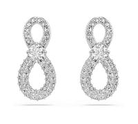 Swarovski Hyperbola Kollektion Ohrstecker, Rundschliff, Pavé, Unendlichkeit, Weiß