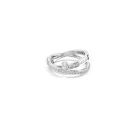 Swarovski Hyperbola Ring, Verschiedene Schliffe, Weiß, Rhodiniert