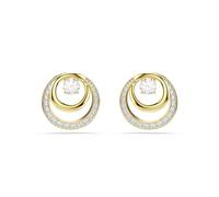 Swarovski Hyperbola Kollektion, Rundschliff, Weiß, Goldfarben beschichtet