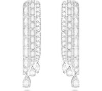 Swarovski Hyperbola Ohrhänger, gemischte Schnitte, weiß, rhodiniert, Einheitsgröße, rhodiniert, Rhodiniert, Ohrringe