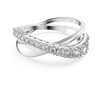 Swarovski Damen Ring 'Twist Rows' silber / grau, Größe 50, 4971090 Silber / Grau 50
