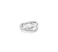 Swarovski Hyperbola Ring, Verschiedene Schliffe, Weiß, Rhodiniert