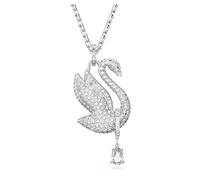 Swarovski Iconic Swan Halskette, Schwan, Lang, Weiß, Rhodiniert OS
