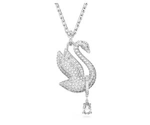Swarovski Iconic Swan Halskette, Schwan, Lang, Weiß, Rhodiniert OS