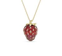 Idyllia Anhänger, Verschiedene Schliffe, Erdbeere, Rot, 18K Goldbeschichtet OS