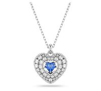 Swarovski Birthstone Ohrstecker März, Blaue und Rhodinierte Ohrringe mit Strahlenden Swarovski Kristallen