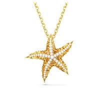 Swarovski Idyllia Anhänger mit Kette Damen Halskette Goldfarben mit Seestern Kri...