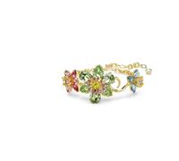 Swarovski Idyllia Armband, gemischte Größen, Blume, mehrfarbig, goldfarben