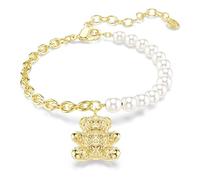 Idyllia Armband, Kristallperle, Rundschliff, Teddy, Goldfarben, Goldlegierungsschicht OS