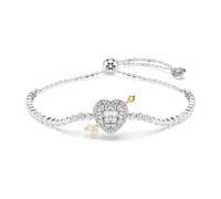 Swarovski Armband Idyllia – Verschiedene Schliffe, Herz mit Pfeil – Weiß, Rhodiniert – OS