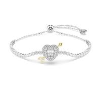 Swarovski Armband Idyllia – Verschiedene Schliffe, Herz mit Pfeil – Weiß, Rhodiniert – OS