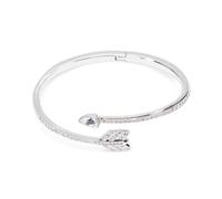 Swarovski Armreif Idyllia – Verschiedene Schliffe, Pfeil, Weiß, Rhodiniert – S
