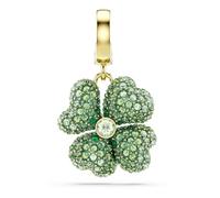 Swarovski Charm Idyllia – Glücksklee, Grün, Goldlegierungsschicht, OS