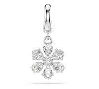 Swarovski Idyllia Charm, Mischschliff, Schneeflocke, Weiß, Rhodiniert