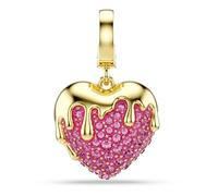 Swarovski Charm Idyllia – Rundschliff, Herz, Rosa – Goldlegierungsschicht OS