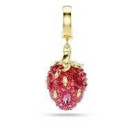 Swarovski Charm Idyllia – Erdbeere, Rot, Verschiedene Schliffe, Goldlegierungsschicht – OS