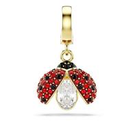 Swarovski Idyllia Charm, Verschiedene Schliffe, Marienkäfer, Rot, Goldlegierungsschicht
