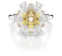 Swarovski Ring - Idyllia cocktail ring, Mixed cuts, Flower, Rhodium - Gr. 50-55 - in Gelb - für Damen