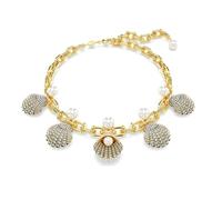 Swarovski Idyllia Crystal Pearls Halskette Muschel Weiß vergoldet