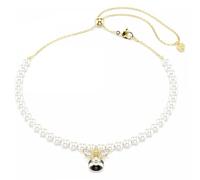 Swarovski Halsband Idyllia – Kristallperle, versch. Schliffe, Biene, Weiß, Goldlegierungsschicht OS