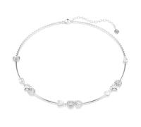 Swarovski Idyllia Halskette, Herz mit Pfeil, Weiß, Rhodiniert