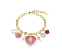 Idyllia Halskette, Verschiedene Schliffe, Herz, Schlüssel, Mehrfarbig, 18K Goldbeschichtet OS