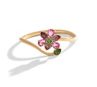 Idyllia Armreif, Verschiedene Schliffe, Blume, Mehrfarbig, Goldlegierungsschicht S