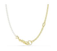 Swarovski Idyllia Kollektion, Kristallperle, Weiß, Goldfarben beschichtet