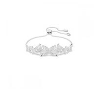 Lilia Armband, Schmetterling, Weiß, Rhodiniert