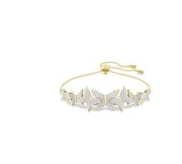 Idyllia Lilia Armband, Schmetterling, Weiß, Goldlegierungsschicht