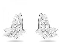 Swarovski Lilia Ohrstecker, Weiße und Rhodinierte Ohrringe mit Schmetterlingsmotiven und KristallPave