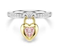 Idyllia Motivring, Verschiedene Schliffe, Herz, Rosa, Metallmix 50