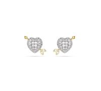 Swarovski Ohrstecker Idyllia – verschiedene Schliffe, Herz mit Pfeil, Weiß, Metallmix – OS