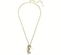 Swarovski Idyllia Seepferdchen-Anhänger für Damen, vergoldet, Weiß, 65-75 cm, Stein, Zirkonia