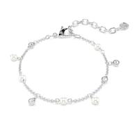 Imber Armband, Kristallperle, Rundschliff, Weiß, Rhodiniert OS
