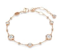 Swarovski Imber Armband, Rosé-vergoldetes Damenarmband mit Weißen Kristallen im Rundschliff in Kesselfassung, Mit Karabinerschließe, Armbandlänge: 16.5-20.5 cm, Motivgröße: 0.6 x 0.6 cm