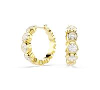Swarovski Imber Kreolen, Rundschliff, Weiß, Goldlegierungsschicht