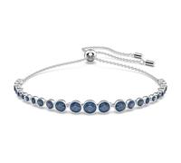 Swarovski Emily Armband, Rhodiniertes Damenarmband mit Blauen und Strahlenden Swarovski Kristallen