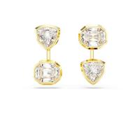 Swarovski Ohrring-Jackets Imber 5705461 Asymmetrisch verschiedene Schliffe Weiß 18K Gold