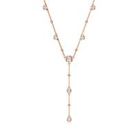 Imber Y-Halskette, Rundschliff, Weiß, 18K roségoldbeschichtet OS