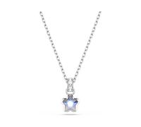 Kette mit Anhänger SWAROVSKI "Schmuck Geschenk CHROMA Halskette", blau (metallfarben, kristallweiß, aurore boreale), Halsketten, Damen, Metall, mit Swarovski Kristall (55410460-0) metallfarben, krista