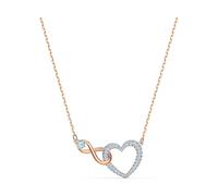Swarovski Halskette 5518865 Infinity Heart, weiss, Metallmix