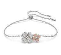 Swarovski Latisha Ohrring-Jackets, Rosé Vergoldete Ohrringe mit Edlem Blumen-Motiv und Klaren Swarovski Kristallen