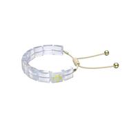 Swarovski Letra Armband, Vergoldetes Kordel-Armband mit Weißen Kristallen und Stern-Motiv